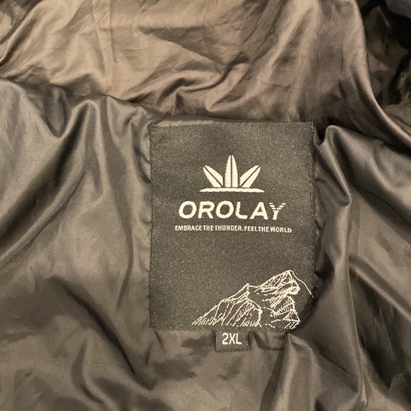 Blue orolay down jacket - Picture 3 of 8